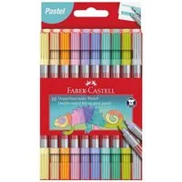 Faber-Castell Filzstift Pastell, (10-tlg), Doppelfasermaler