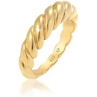 Elli Fingerring Twisted Gedreht Bandring 925 Silber, Twisted
