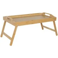 relaxdays Tablett Klappbares Betttablett aus Bambus, Bambus, (1-tlg), natur