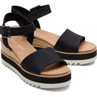 TOMS Diana Polyester Damen Schwarze Keilabsätze