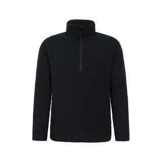 Mountain Warehouse Herren Ted Borg Fleeceoberteil mit halbem Reißverschluss (Schwarz)