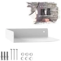 SO-TECH® Wandregal Eckregal HOVER 20/30 x 15/20 x 3 cm inkl. Befestigungsset, 1-tlg., Wandmontage, für Bad Küche oder Wohnzimmer, Weiß
