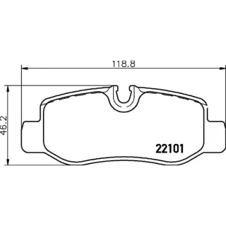 Hella Bremsbel?ge hinten Mercedes Eqv Evito Marco V-Klasse Vito