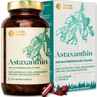Nature Basics Hochwertiges Astaxanthin aus Blutregenalgen-Pulver 120 Kapseln, 120 St., 24.3 g