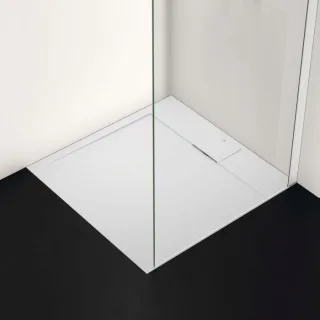 Ideal Standard Ultra Flat S i.life Brausewanne T5246FR 70 x 70 x 3,2 cm, carraraweiß, quadratisch