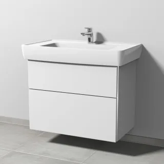 Sanipa 3way Waschtischunterbau zu Laufen Pro A Waschtisch mit 2 Auszügen, Weiß-Soft BR75843