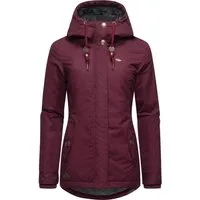 Ragwear Winterjacke Monade Damen Winterparka mit Kapuze und m. Fleece gefüttert