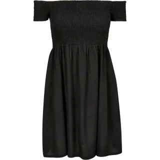 Urban Classics - Kittelkleid Schulterfrei für Damen (Schwarz)