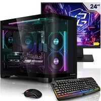 AurumPC 24"Set R5 3400G mit Vega 11 integriert und 16GB DDR4 RAM Newcomer PC-Set (24 Zoll, AMD Ryzen 5 3400G, AMD Radeon Vega 11, 16 GB RAM, 1000 GB SSD, Luftkühlung)