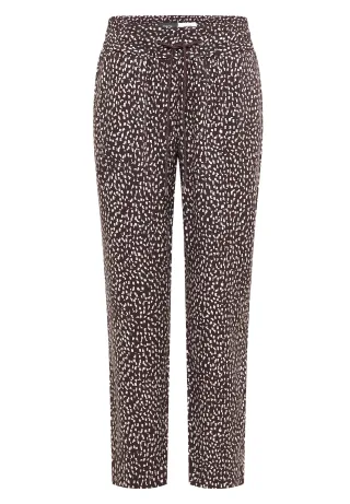 CECIL - Mid Waist Slim Leg Hose im Loose Fit brown cacao - Gr. - 28