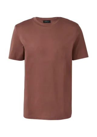 s.Oliver BLACK LABEL - T-Shirt aus Edeljersey mit Crew Neck braun - Gr. - M