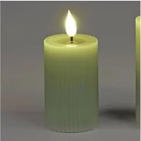 formano LED-Kerze Streifen, mit Timerfunktion, Grün, Streifen, H: 8cm