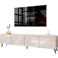 Lookway TV-Schrank COLGANTE 200 Kaschmir Hochglanz mit Metallbeinen (2x TV- Schrank) Breite: 200 cm