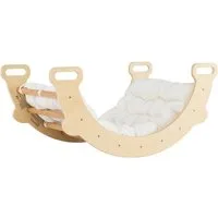 COSTWAY Klettergerüst, 3-in-1 Montessori Kletterbogen mit Kissen, ab 1 Jahr