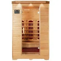 HOME DELUXE Infrarotkabine REDSUN M mit Vollspektrumstrahler, BxTxH: 120 x 105 x 190 cm, (Komplettset) 6 Vollspektrumstrahler, Hemlocktanne, für 2 Personen l Infrarotsauna