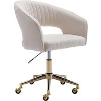 WAHSON OFFICE CHAIRS Bürostuhl aus Chenille/PU-Leder, ergonomisch Drehstuhl mit Rollen