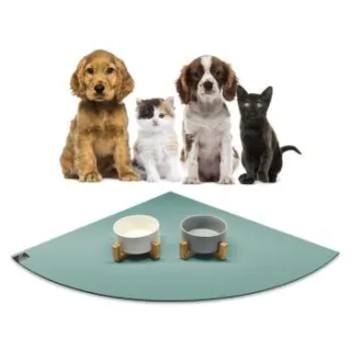 SANOZOO ® - Napfunterlage Eckrund - Öko-Tex und Made in Germany petrol 60 cm, 60 cm