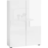 Home affaire Schuhschrank Mister, Schuhregal, Made in Italy, 6 Fächer, 5 Einlegeböden Breite 80 cm, 2 Türen, in Hochglanz lackiert, für ca. 18 Paar Schuhe