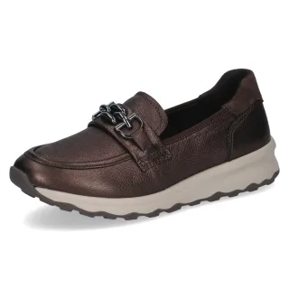 CAPRICE - Da.-Slipper dk brown metallic - Gr. - 38