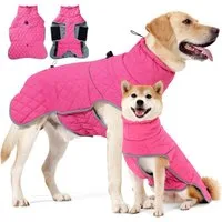Coonoor Hundemantel Wintermantel für Hunde mit D-Ring, wasserdicht, reflektierend,wärmend, ideal für kleine, mittelgroße und große Hunde, Wander- und Winterjacke