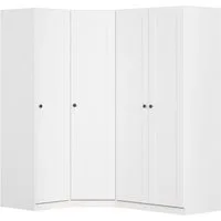 OTTO home Schrank-Set Mehrzweckschrank Aktenschrank Möbel Mietswohnung Schlafzimmer YLVA, (Set, 3-St., Schenkelmaß: 131x162 cm, Höhe 197 cm), skandinavischer Style mit Rahmenfront und Knopfgriffen MADE IN GERMANY
