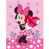 BERONAGE Kinderteppich Minnie Mouse Kinderteppich Herz 100x133 cm Spiel-Teppich, rechteckig, Höhe: 10 mm, rutschfest
