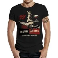 GASOLINE BANDIT® T-Shirt für Biker, Motorrad und Racing Fans: Big Spark