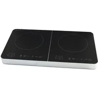 DESKI Doppel-Induktionskochplatte DESKI Doppel Induktionskochfeld mit Touch Display elektrisch 2xØ22 cm