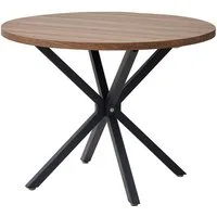GrandCA HOME Esstisch Runder Esstisch, Küchentisch im Skandinavischen Stil (1-St), aus MDF, mit Metallbeine, 100 x 76.5 cm