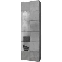 Home affaire Vitrine Dama Höhe 187 cm, Breite 60 cm, Stauraumvitrine mit 1 Tür, Standvitrine - Front in 3D-Optik, viel Stauraum, verschiedene Farben