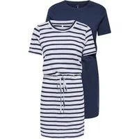 ONLY CARMAKOMA Jerseykleid CARHAPPY LIFE S/S DRESS 2-PACK JRS ZL (Packung, 2-tlg) Sommerkleid, Baumwolle, regular fit
