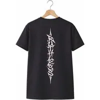 Banco T-Shirt Herren Ruthless Shirt Print (Einzelartikel) Vertikaler Kalligraphie-Print, hochwertiger Siebdruck