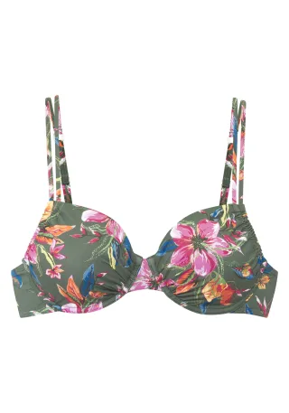LASCANA - LASCANA Bügel-Top olive print - Gr. - 42E