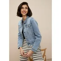 Tamaris Jeansjacke aus elastischem Denim-Material, mit Brusttaschen und Eingrifftaschen