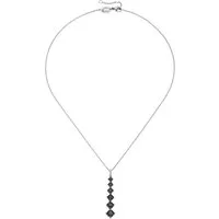 GIORGIO MARTELLO MILANO Kette mit Anhänger mit Zirkonia oder schwarzem Spinell, Silber 925/-