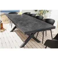 riess-ambiente Gartentisch EMPIRE 180-240cm anthrazit (Einzelartikel, 1-St), Outdoor · Keramik · Aluminium · ausziehbar · Terrasse · Modern Design
