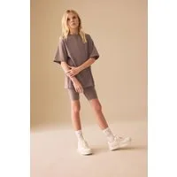 Next T-Shirt & Shorts Oversized Fit T-Shirt und Radlerhose im Set (2-tlg)