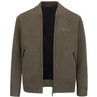 Allthemen Strickjacke Herren Strickjacke mit Stehkragen Cardigan Männer Pulli für Winter