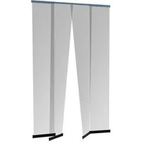 Windhager Insektenschutz-Vorhang Teleskop aus UV-beständigem Polyestergewebe, Fliegengitter Vorhang, Lamellenvorhang, Türvorhang, 120 x 250 cm, anthrazit, ohne bohren
