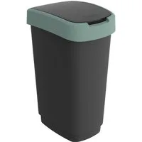 ROTHO Mülleimer Rotho Swingeimer Twist 50 L schwarz misletoe green