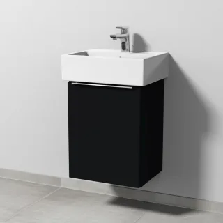 Sanipa 3way Waschtischunterbau zu Duravit Vero Air Waschtisch mit 1 Tür, Schwarz-Matt UF42908