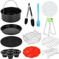 Youyijia Küchenmaschinen Zubehör-Set 15STK Heißluftfritteuse Zubehör Set air Fryer Accessories Zubehörset