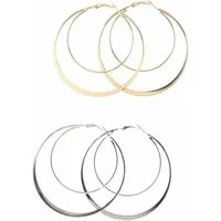 Firetti Creolen-Set klassisch mit einem Hauch extravaganz (Set, 4-tlg)
