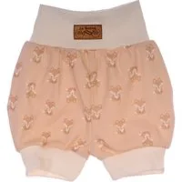 La Bortini Shorts Baby Pumphose kurze Hose in Beige gemustert aus weicher Baumwolle, 44 50 56 62 68 74 80 86 92 98
