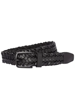 camel active - Flechtgürtel aus Leder asphalt - Gr. - L