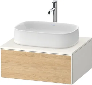 Duravit Zencha Konsolenwaschtischunterbau wandhängend Natur Eiche & Weiß Matt & Supermatt 650x550x28 ZE4810030840000