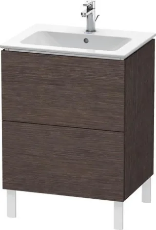 Duravit L-Cube Waschtischunterbau bodenstehend Eiche dunkel gebürstet Matt 620x481x704 mm - LC662507 LC662507272