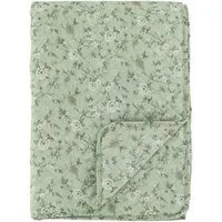 Chic Antique Tagesdecke Chic Antique - Decke Quilt Kuscheldecke 180x130cm Blumenmuster Grün