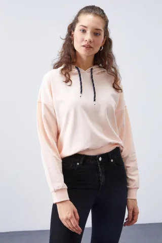 Entspanntes Kapuzensweatshirt mit Kordelzugdetails