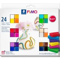 FIMO Modelliermasse Basic, 24 Halbblöcke